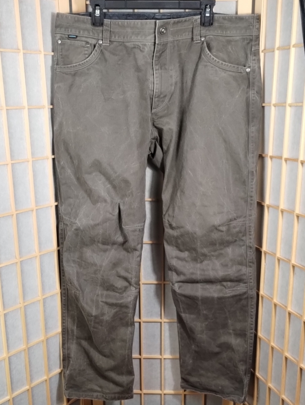 Kuhl Rydr Men's Vintage Patima Dyed Dark Moss Pants Size 38